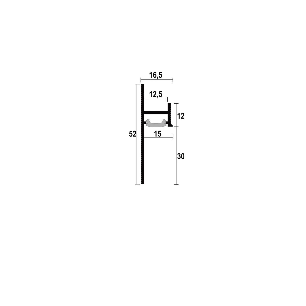 ASPL130 Floor LED Shadow Gap Profile · 30 mm