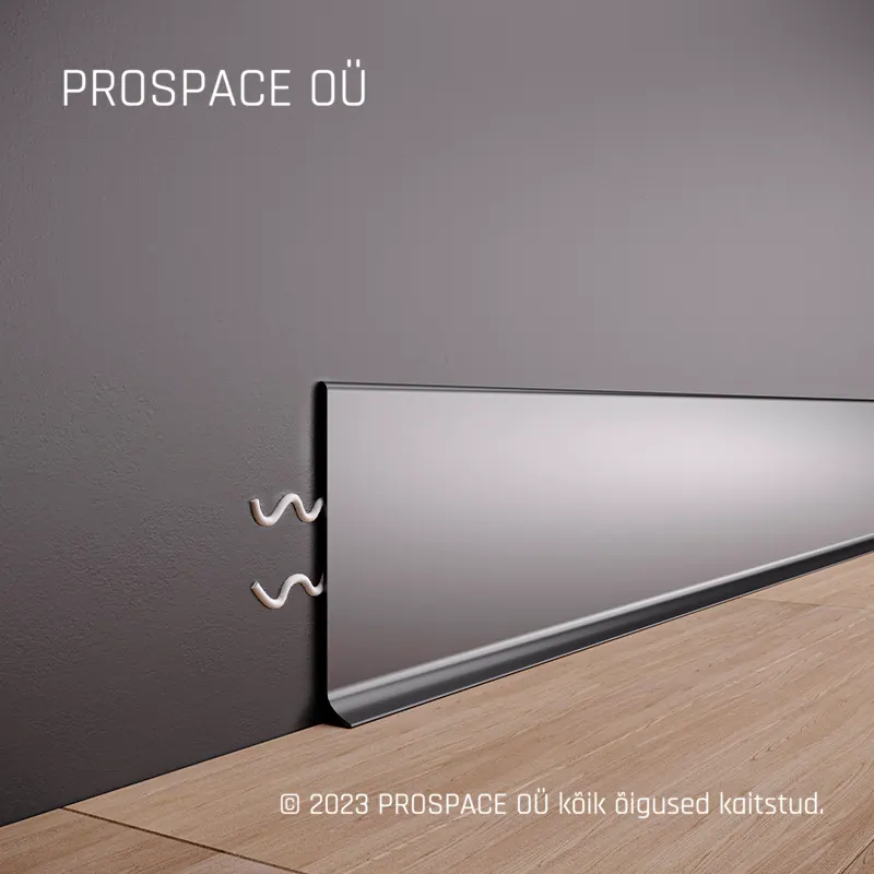 ASP100 Aluminium Skirting Profile · 100 mm