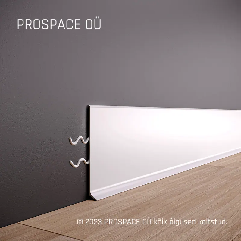 ASP100 Aluminium Skirting Profile · 100 mm