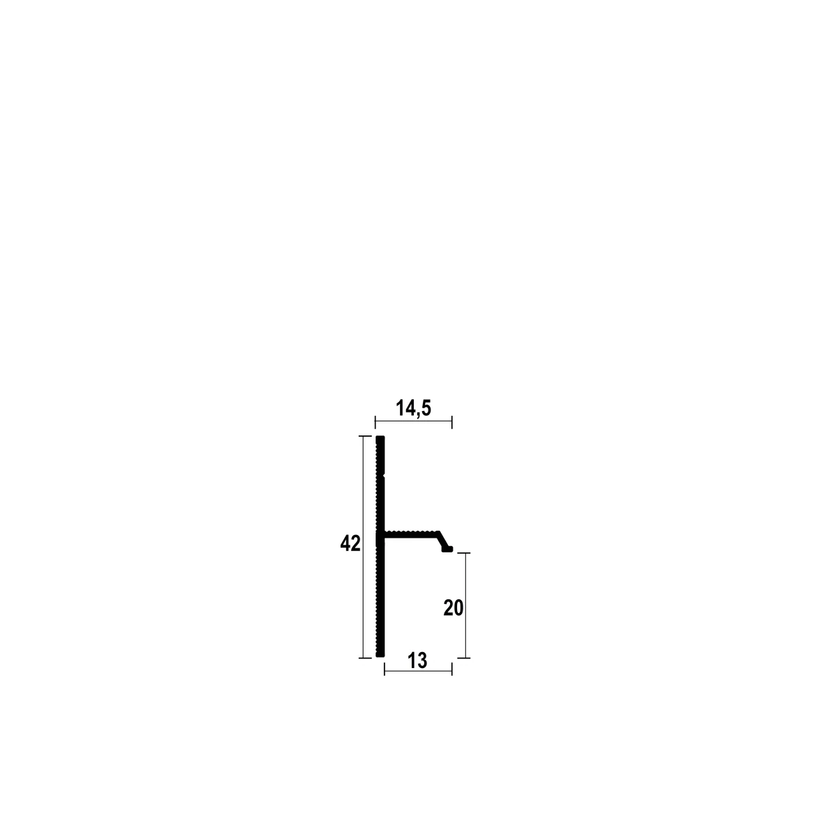 ASP102 Floor LED Shadow Gap Profile · 60 mm