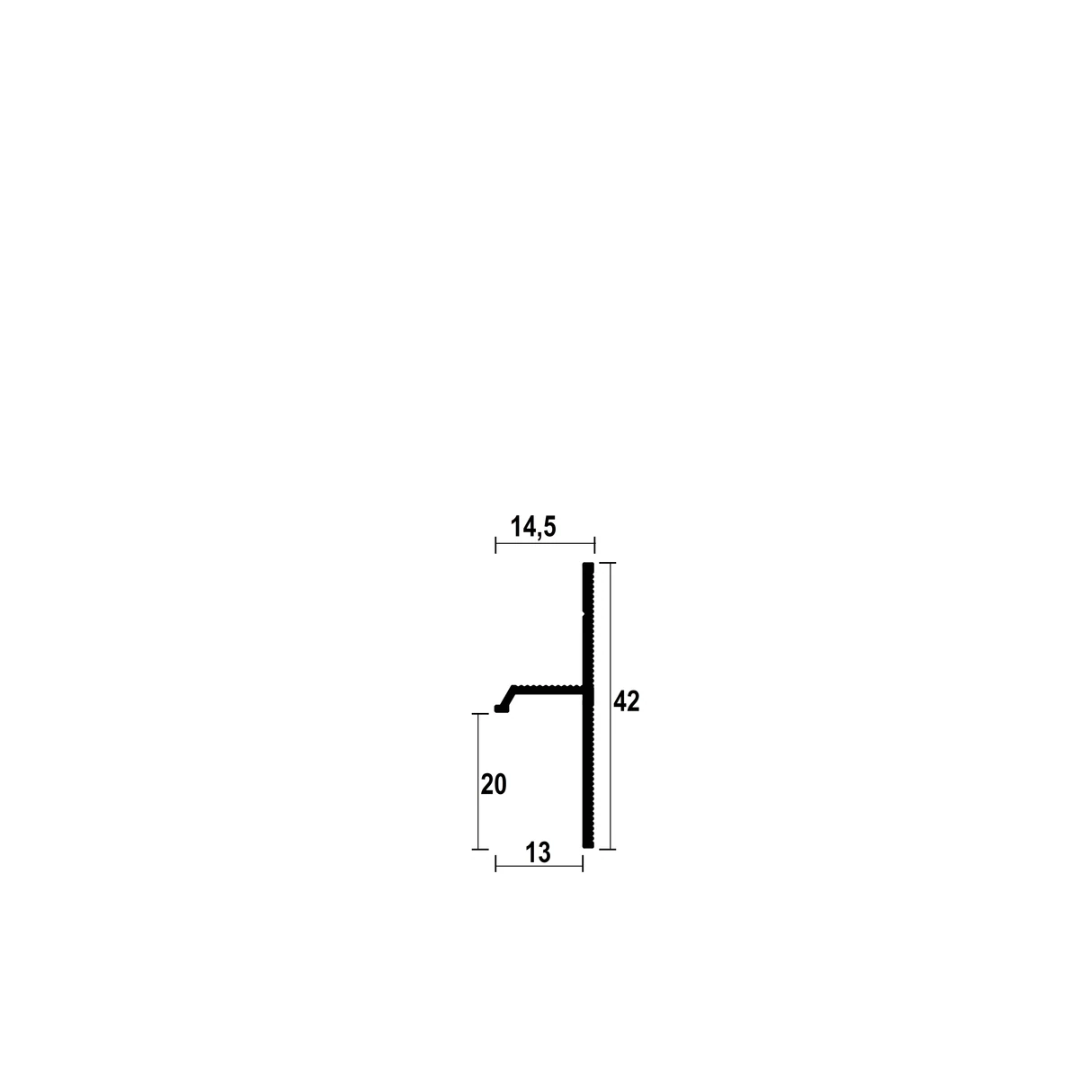 ASP102 Floor LED Shadow Gap Profile · 60 mm