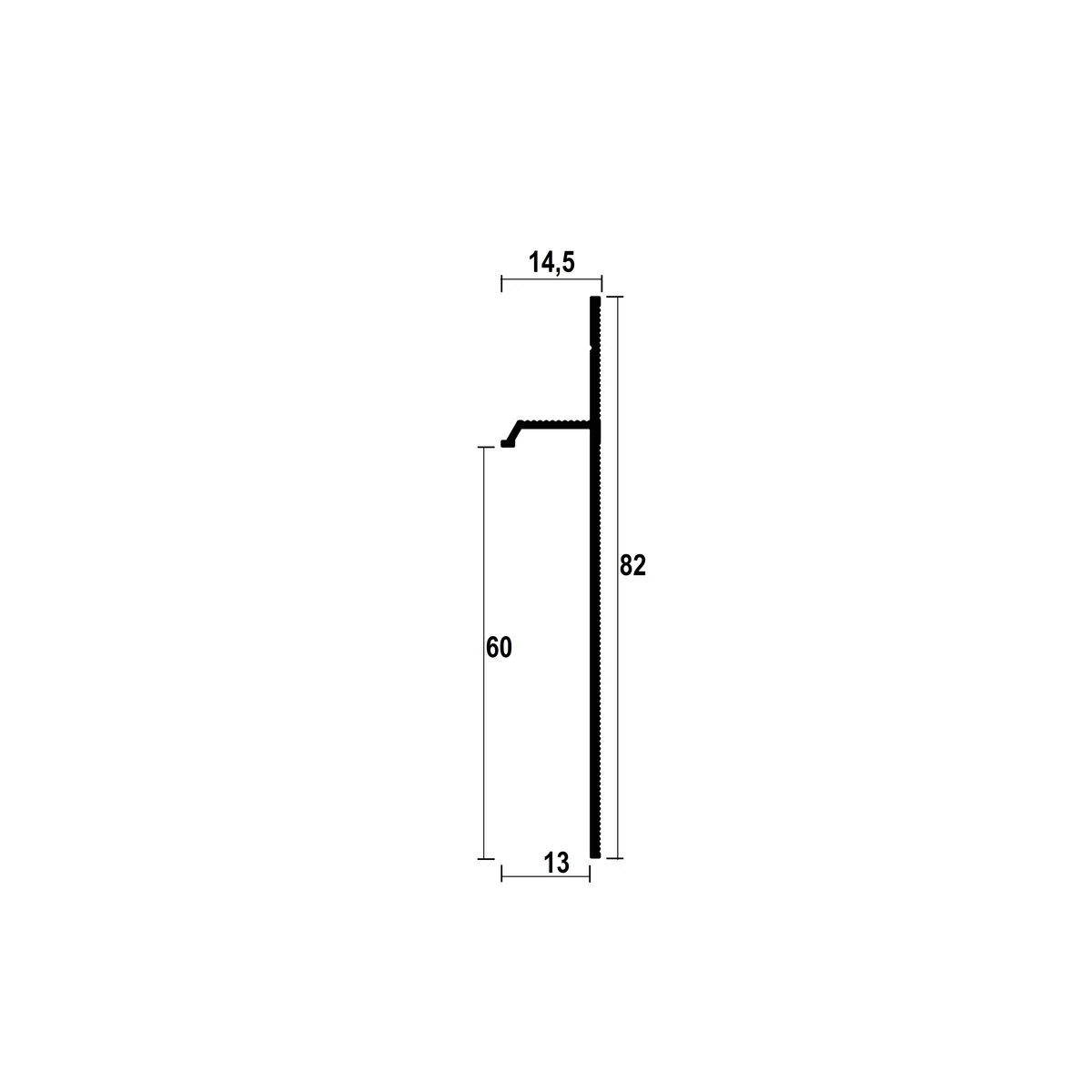 ASP106 Floor LED Shadow Gap Profile · 60 mm