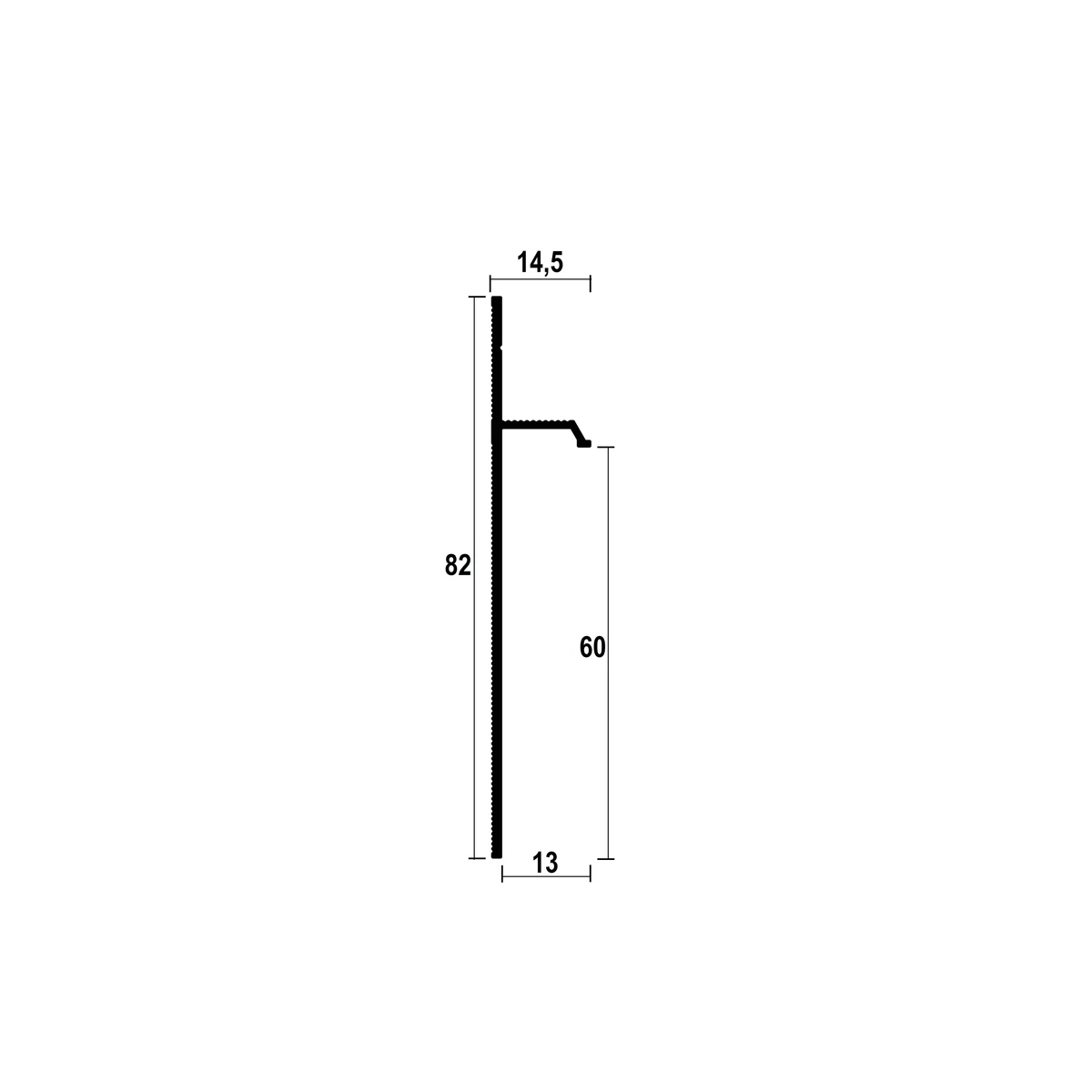 ASP106 Floor LED Shadow Gap Profile · 60 mm
