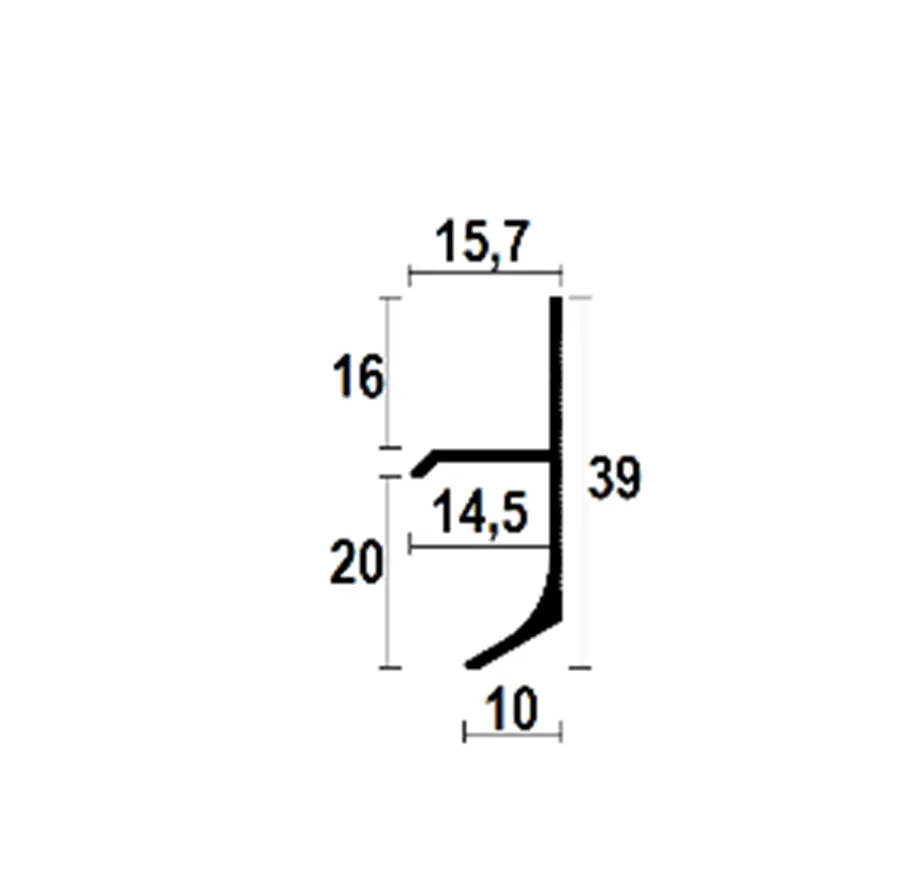 ASP238 Floor LED Shadow Gap Profile · 20 mm