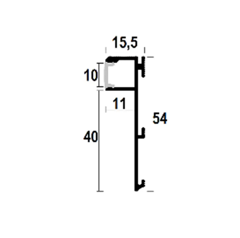 ASP410 Wall LED Shadow Gap Profile · 40 mm