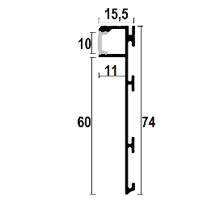ASP610 Wall LED Shadow Gap Profile · 60 mm