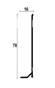 ASP78 Aluminium Skirting Profile · 78 mm