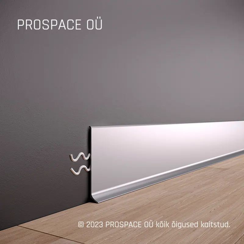 ASP80 Aluminium Skirting Profile · 80 mm