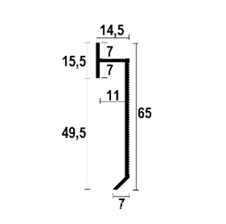 ASP904 Floor LED Shadow Gap Profile · 49.5 mm