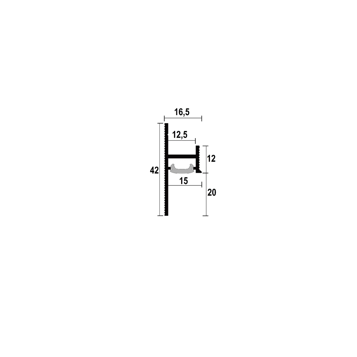 ASPL120 Floor LED Shadow Gap Profile · 30 mm