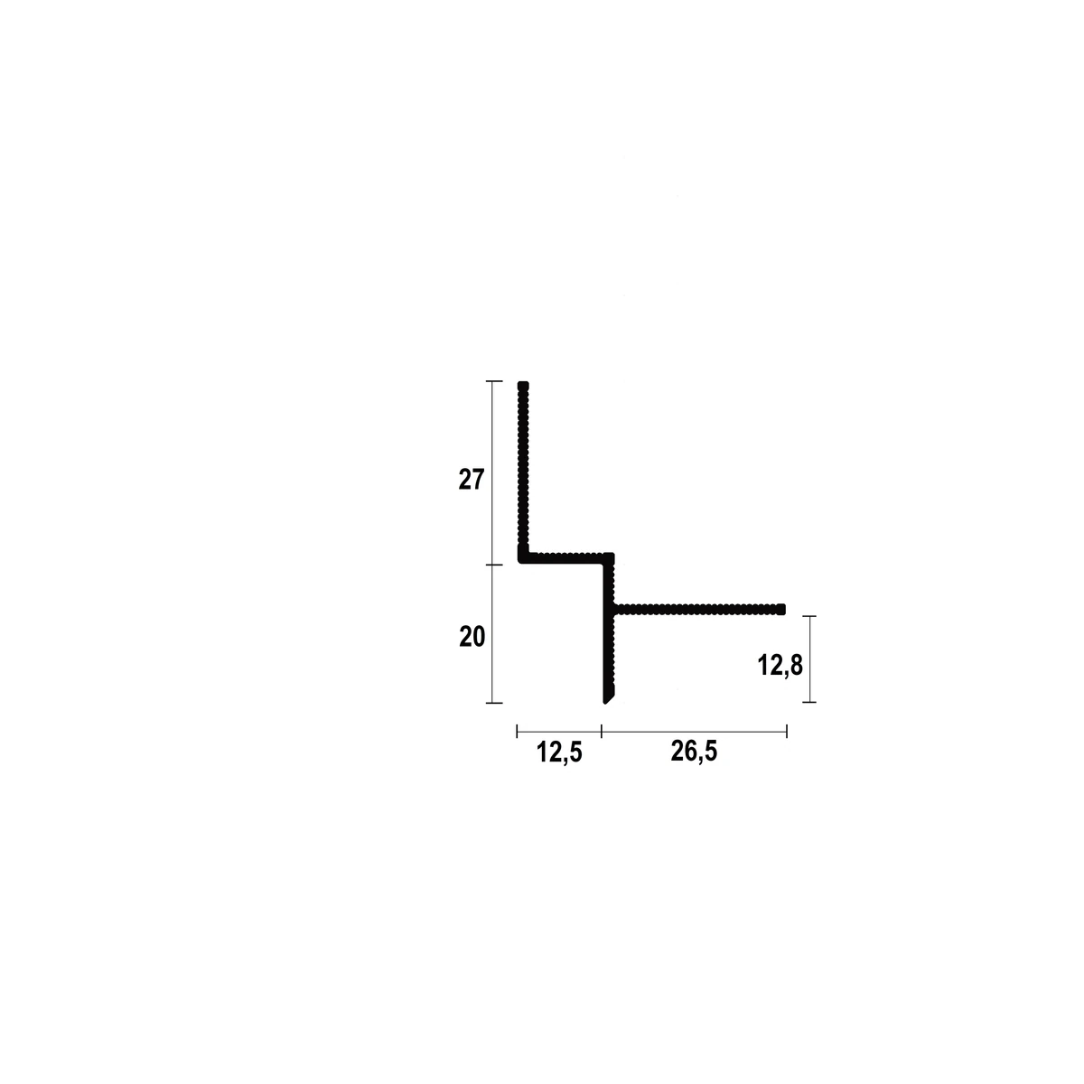 AST10 Ceiling Shadow Gap Profile · 10 mm