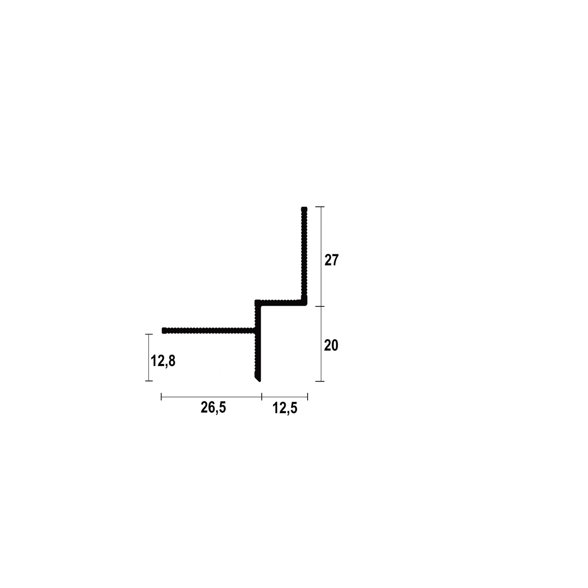 AST10 Ceiling Shadow Gap Profile · 10 mm