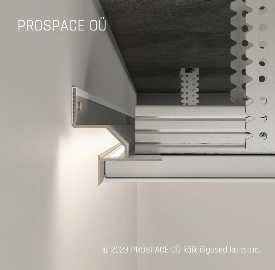 AST12 Ceiling LED Shadow Gap Profile