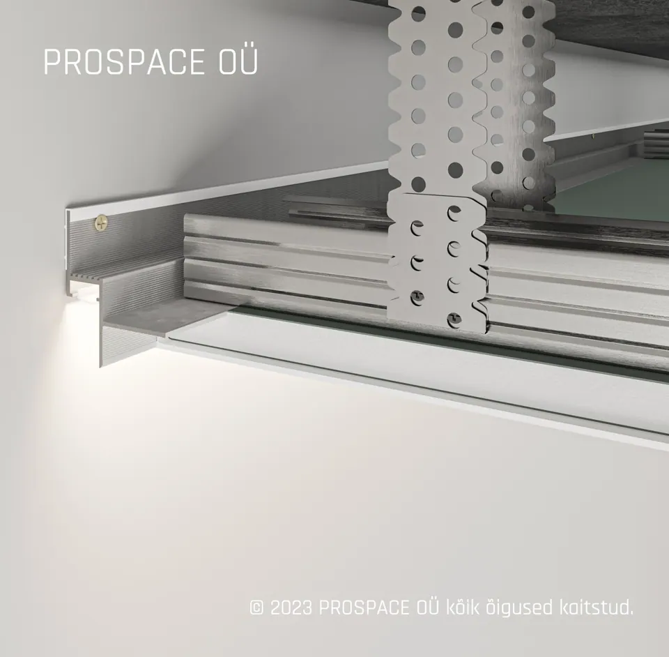 AST14_12 Ceiling LED Shadow Gap Profile · 14 mm