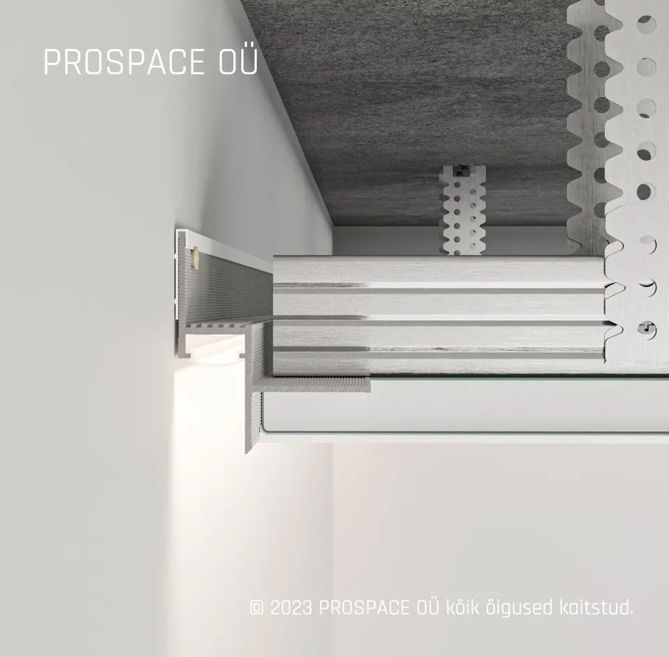 AST14_12 Ceiling LED Shadow Gap Profile · 14 mm
