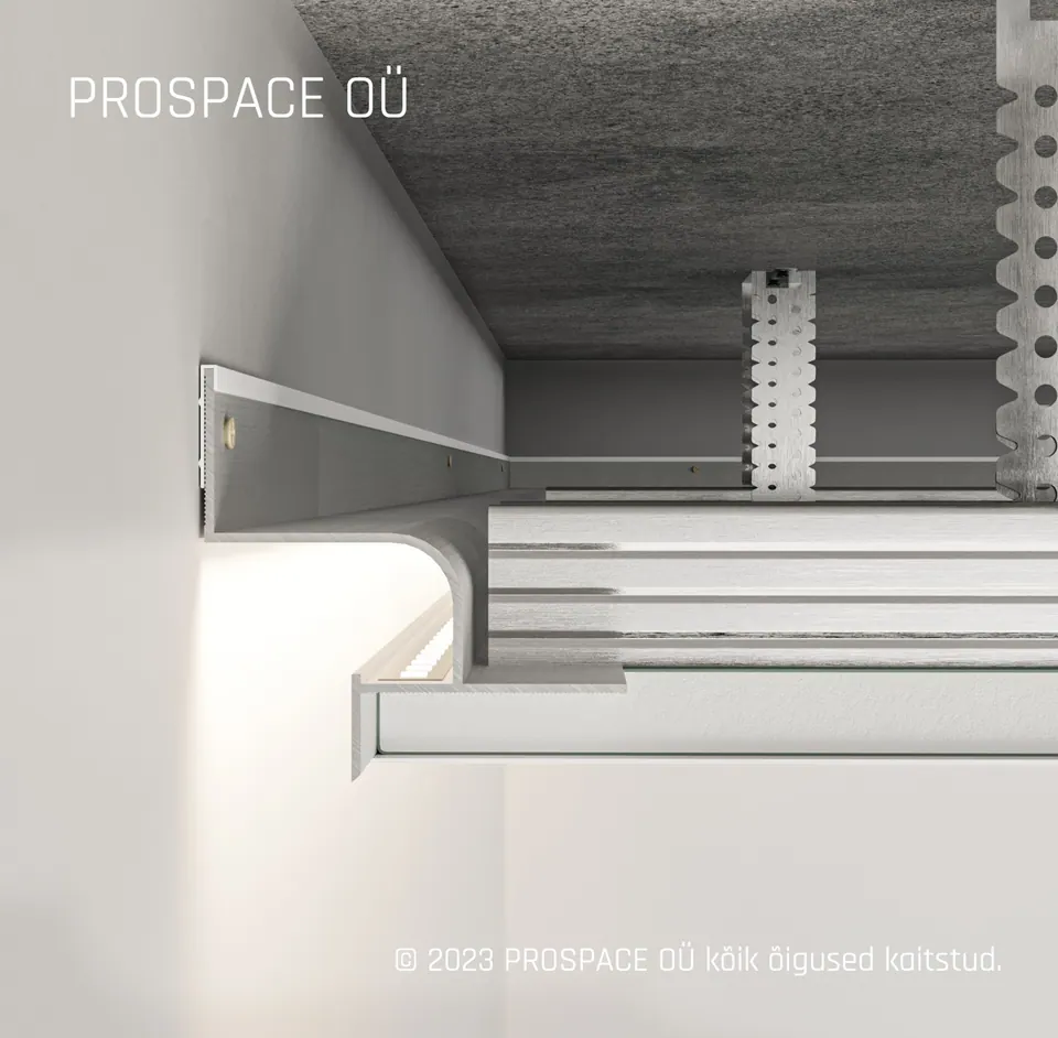 AST201 Ceiling LED Shadow Gap Profile · 22.5 mm