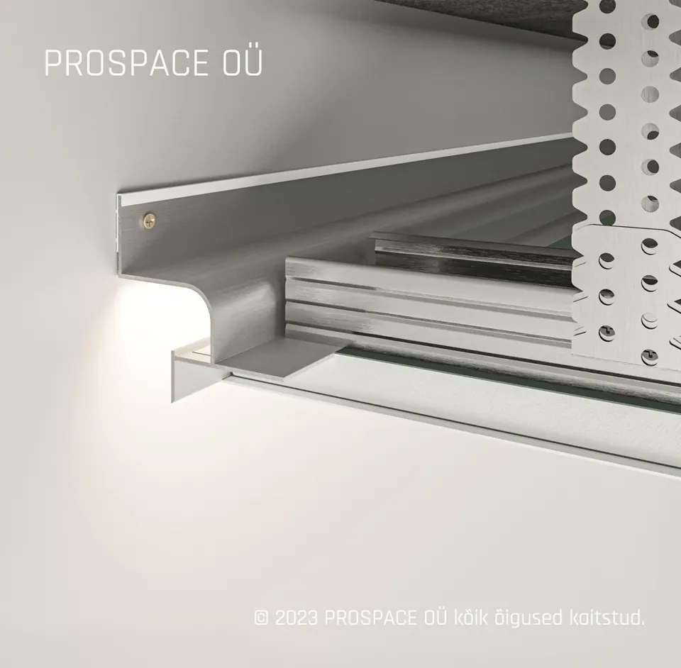 AST201 Ceiling LED Shadow Gap Profile · 22.5 mm