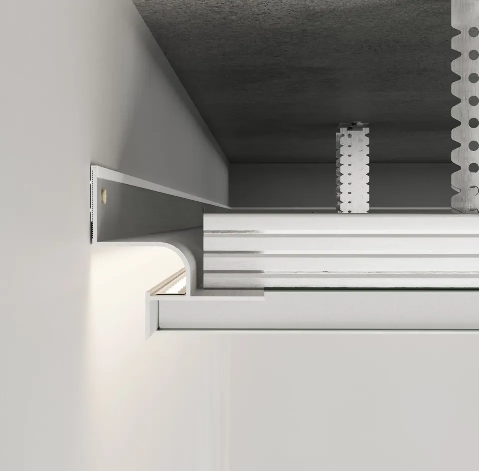 AST218 Ceiling LED Shadow Gap Profile