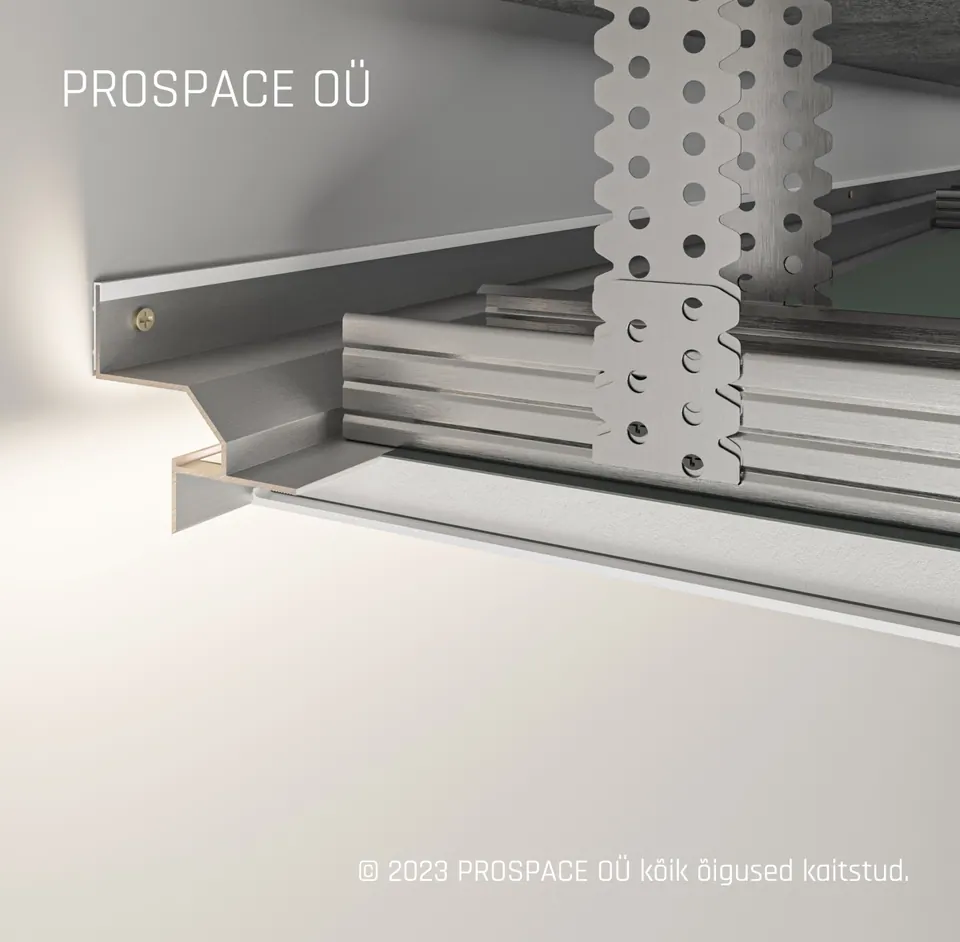 AST22 Ceiling LED Shadow Gap Profile · 22.5 mm