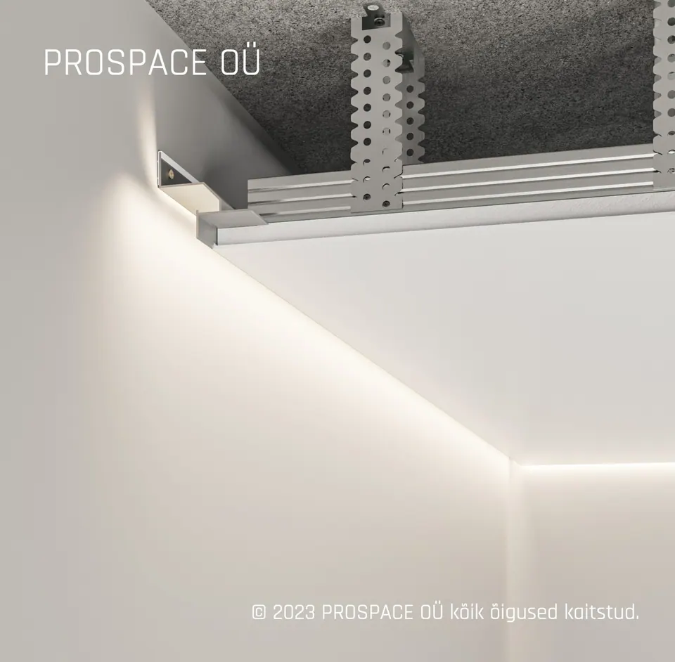 AST22 Ceiling LED Shadow Gap Profile · 22.5 mm