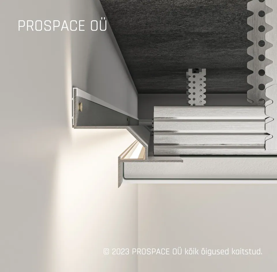 AST22 Ceiling LED Shadow Gap Profile · 22.5 mm