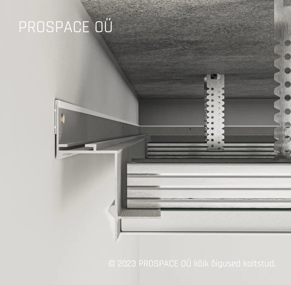 AST35 Ceiling LED Shadow Gap Profile · 35 mm