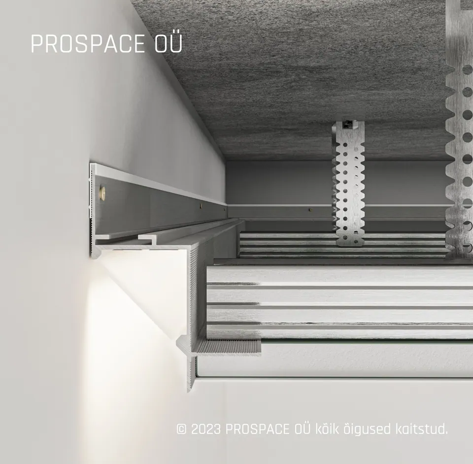 AST35 Ceiling LED Shadow Gap Profile · 35 mm