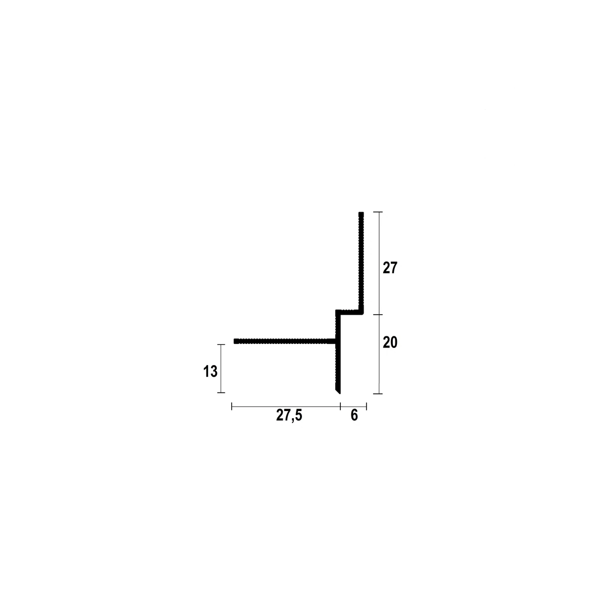 AST5 Ceiling Shadow Gap Profile · 6 mm