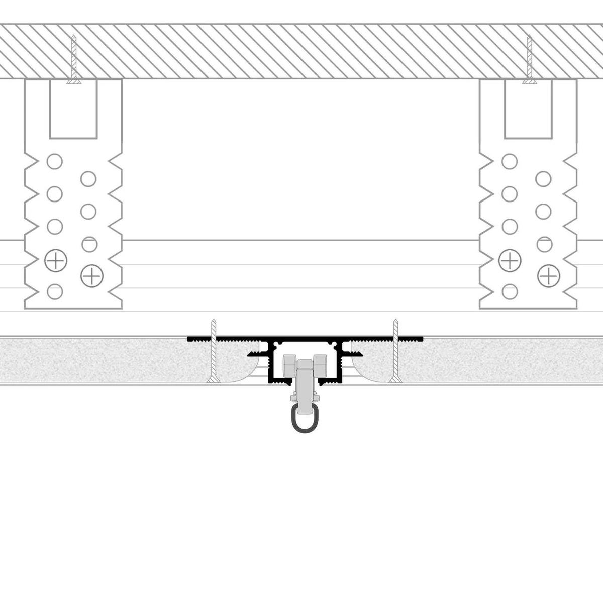 KA1 Recessed Curtain Track Profile