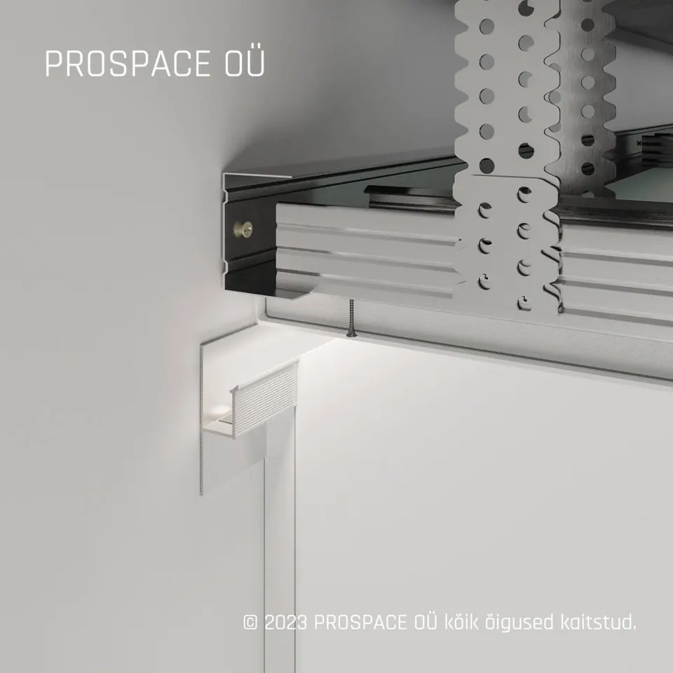 LHV10 Ceiling LED Shadow Gap Profile · 20 mm
