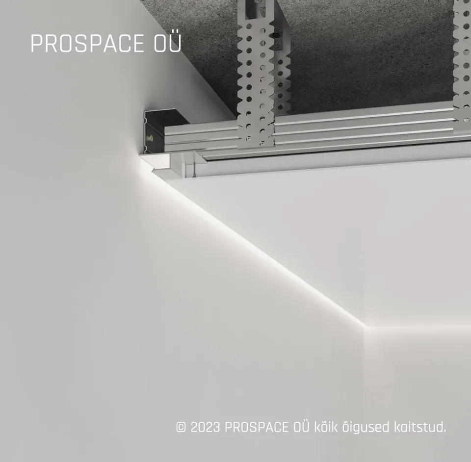 LHV10 Ceiling LED Shadow Gap Profile · 20 mm