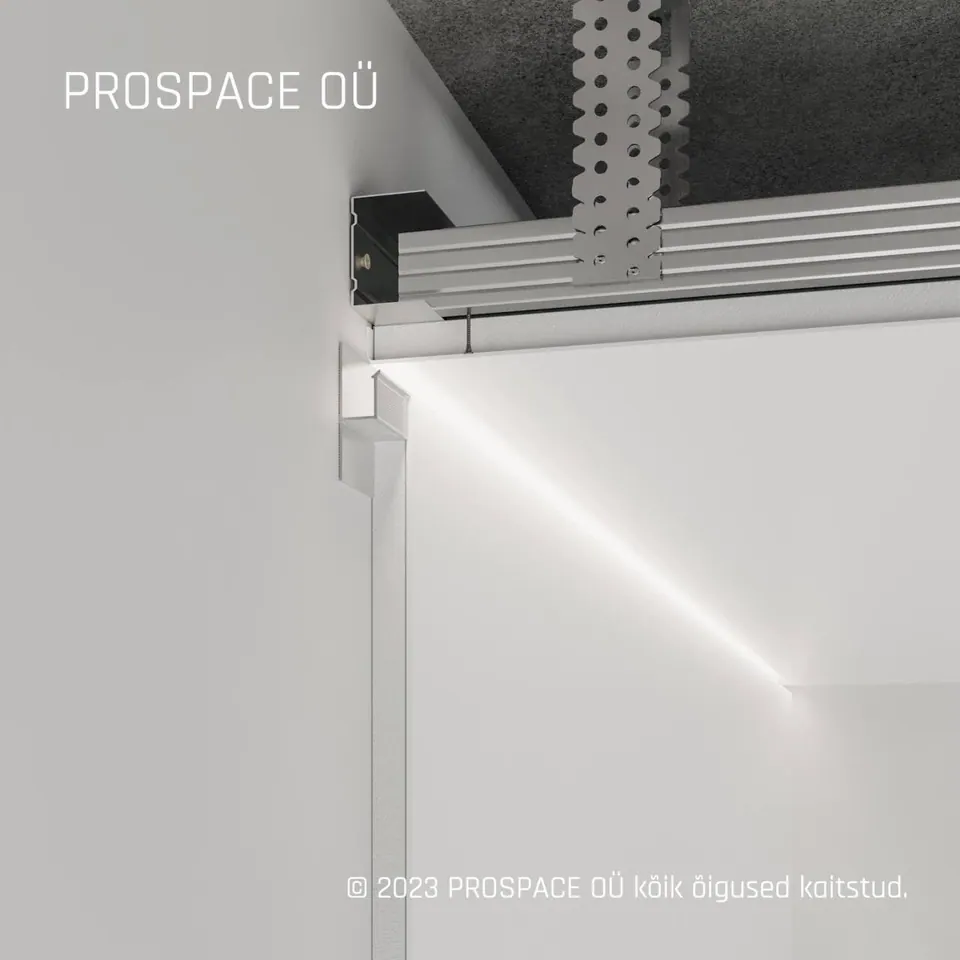LHV10 Ceiling LED Shadow Gap Profile · 20 mm