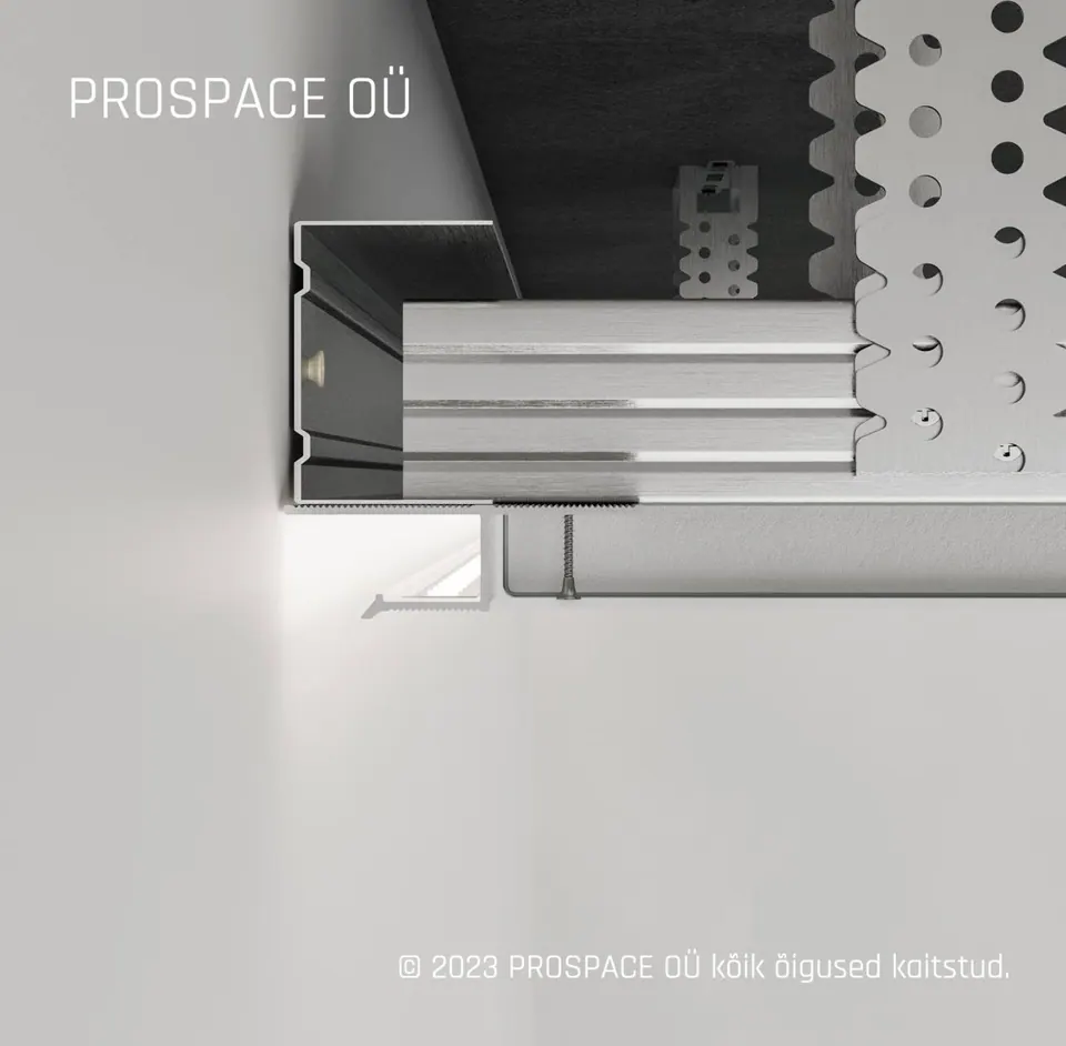LHV10 Ceiling LED Shadow Gap Profile · 20 mm