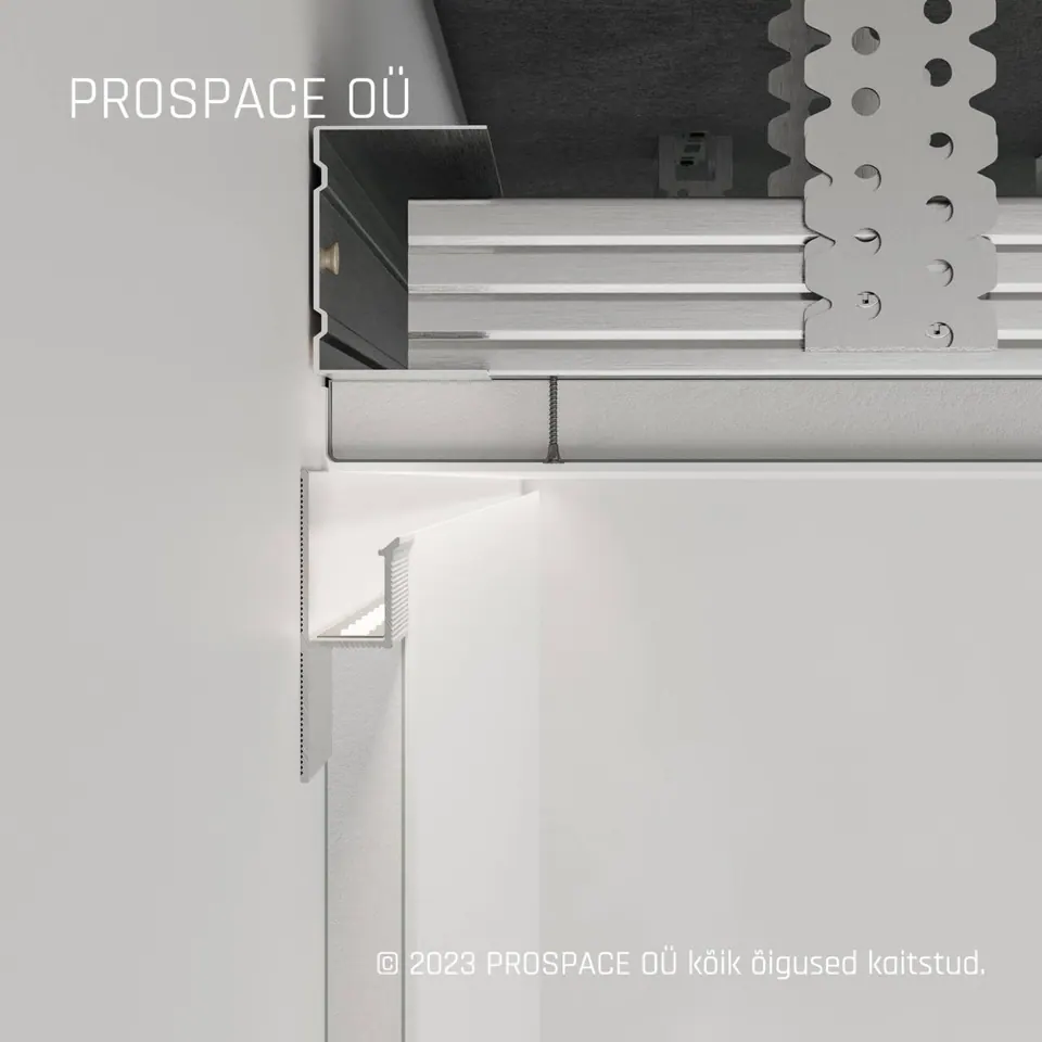 LHV10 Ceiling LED Shadow Gap Profile · 20 mm