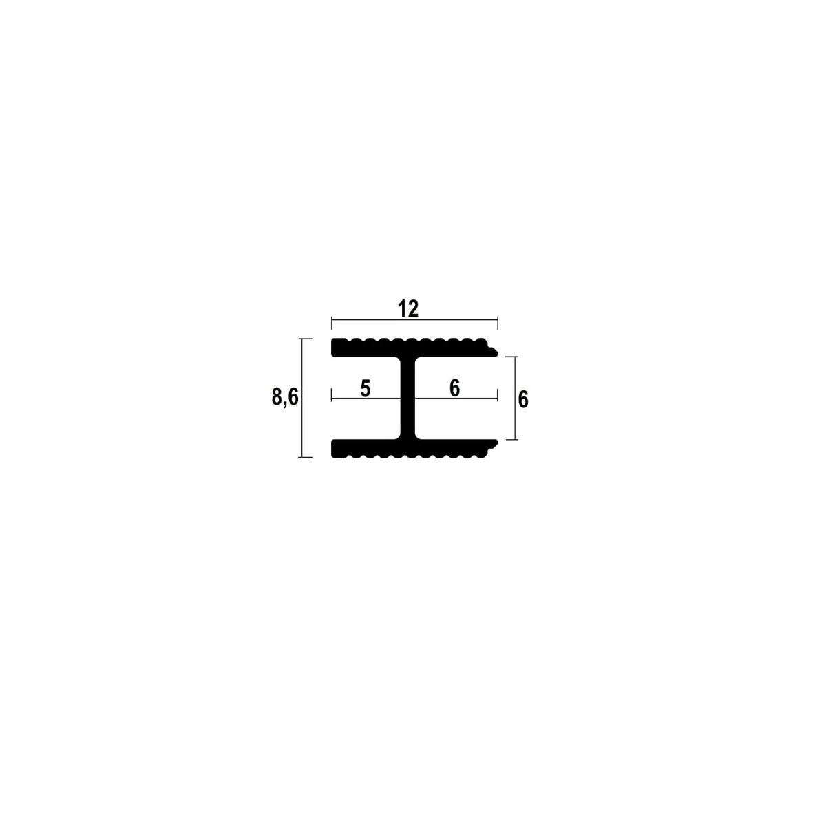 LPA126 Slim Ceiling Shadow Gap Profile · 6 mm