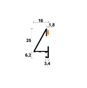 MPA302 Aluminium LED Skirting Profile · 25 mm