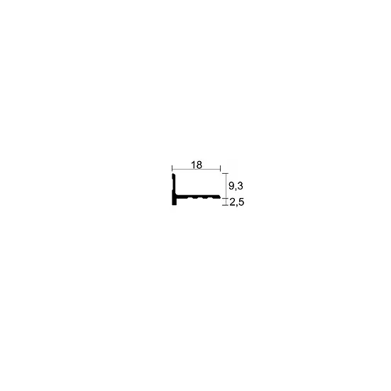 MVP018 Wall-Mounted Aluminium Skirting · 9.3 mm