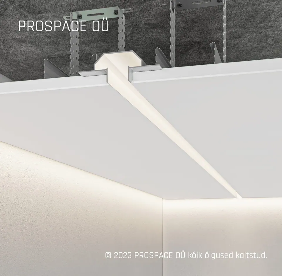 RST22 Ceiling LED Shadow Gap Profile
