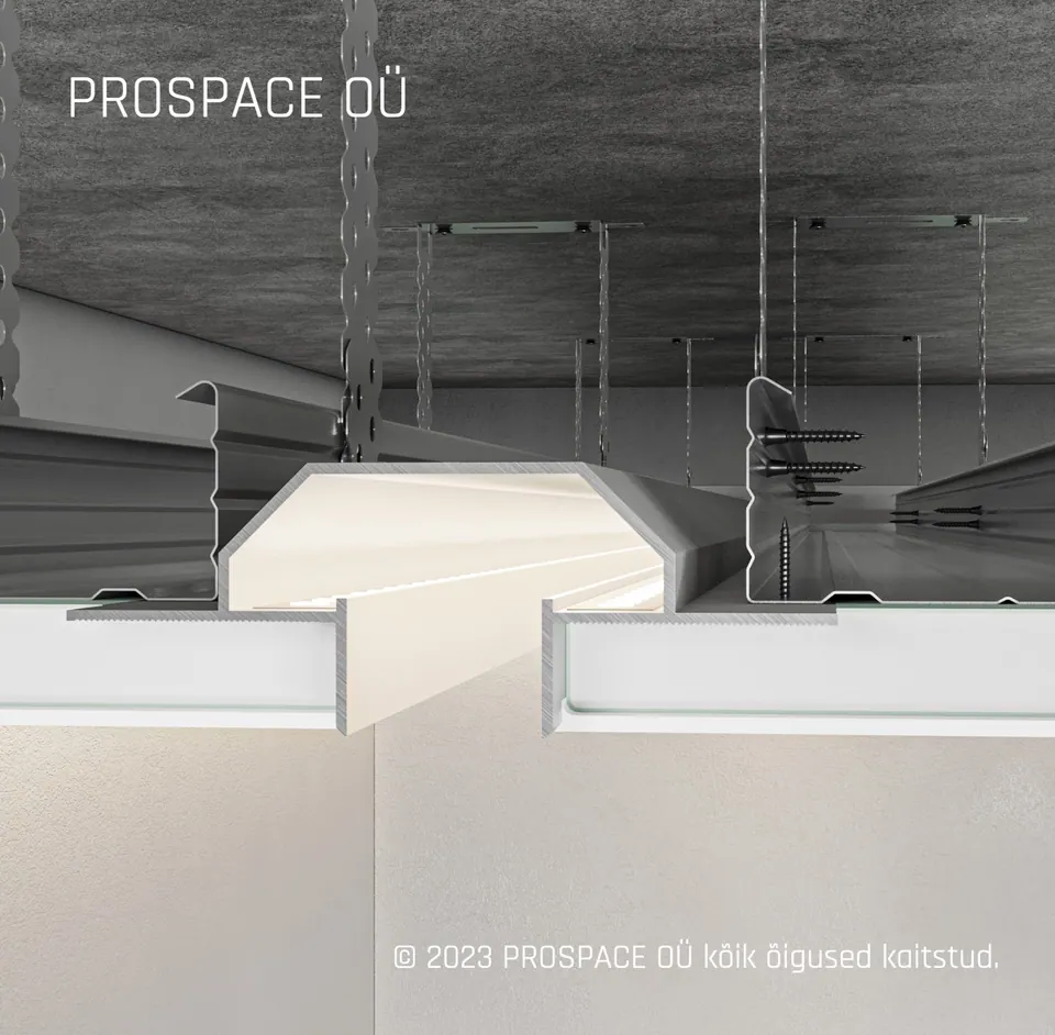 RST22 Ceiling LED Shadow Gap Profile