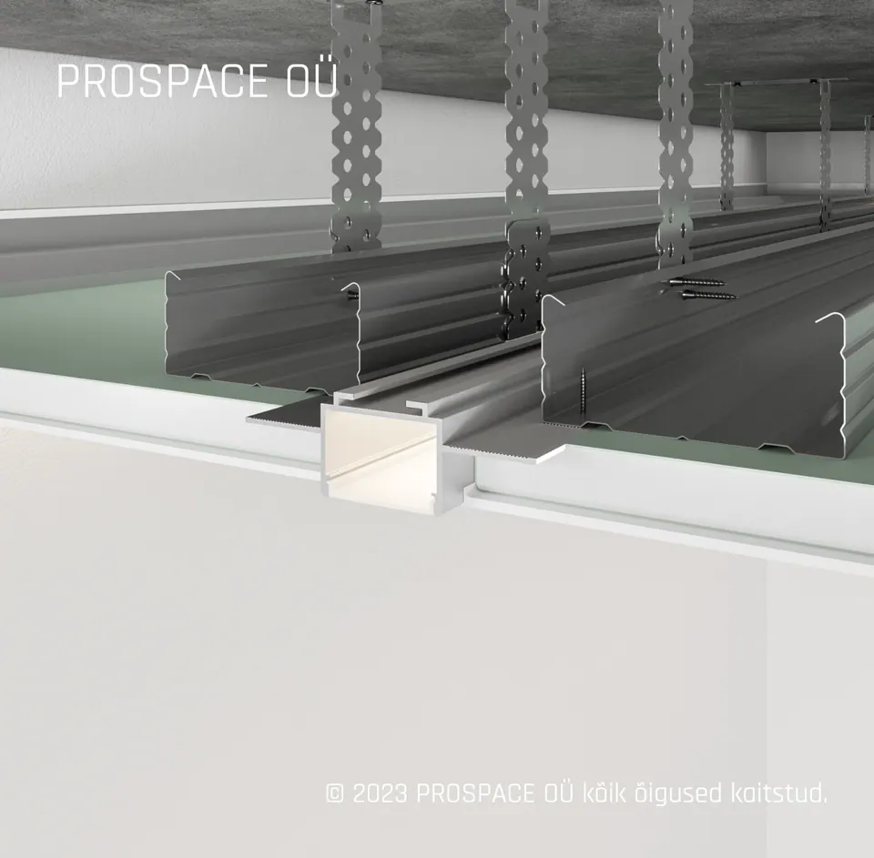 RST25 Ceiling LED Shadow Gap Profile · 25 mm