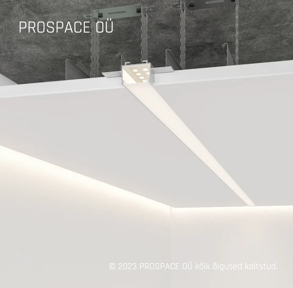 RST25 Ceiling LED Shadow Gap Profile · 25 mm