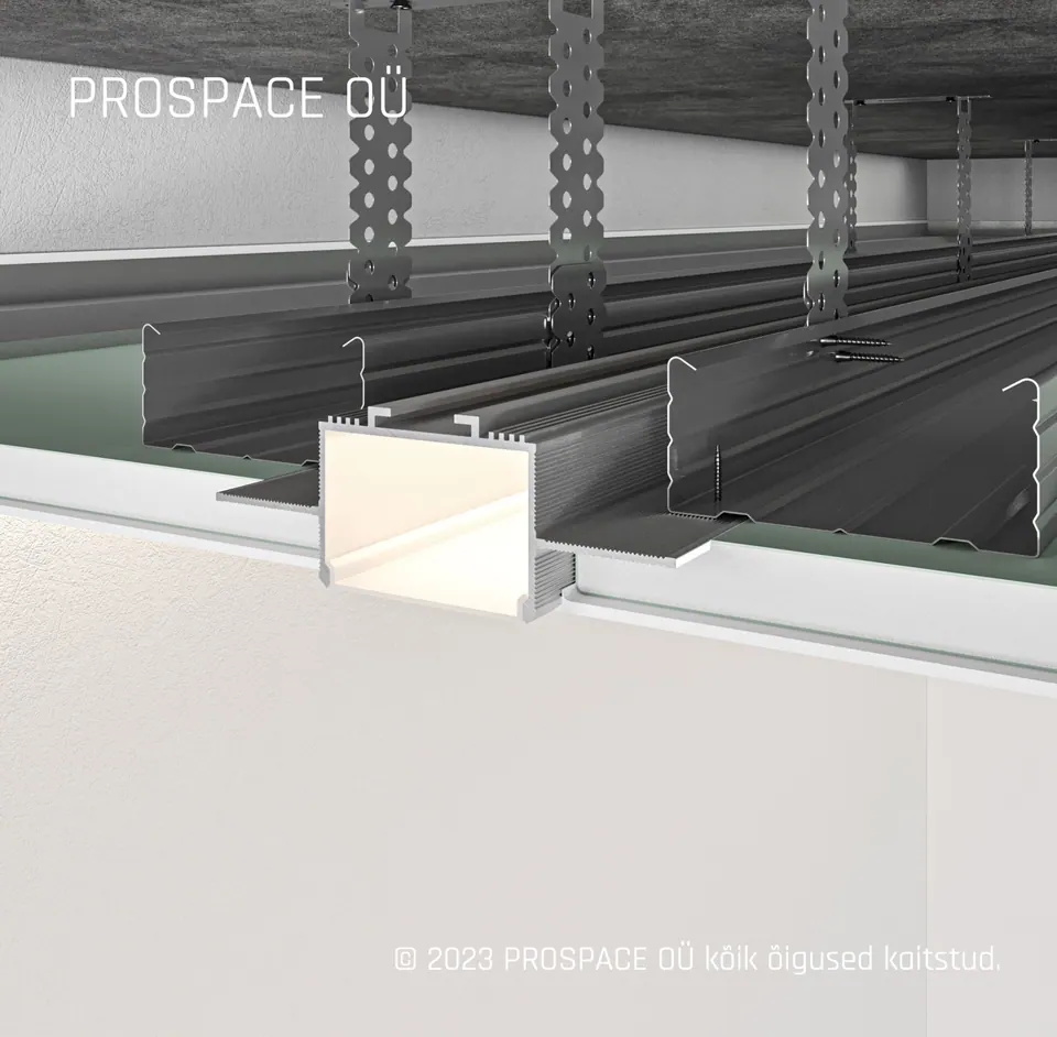 RST40 Ceiling LED Shadow Gap Profile
