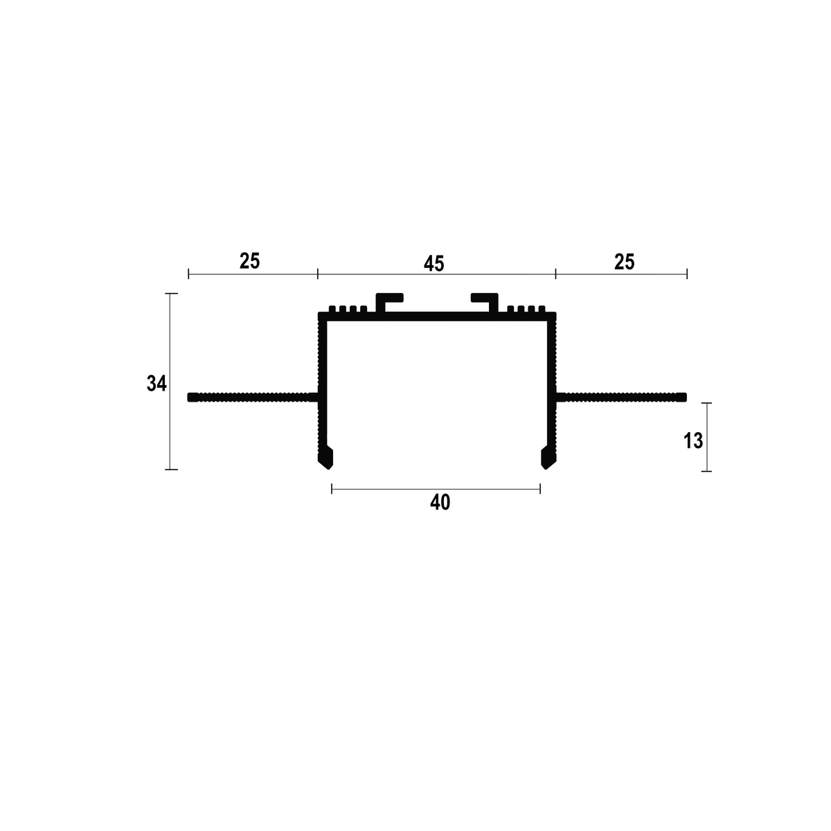 RST40 Ceiling LED Shadow Gap Profile