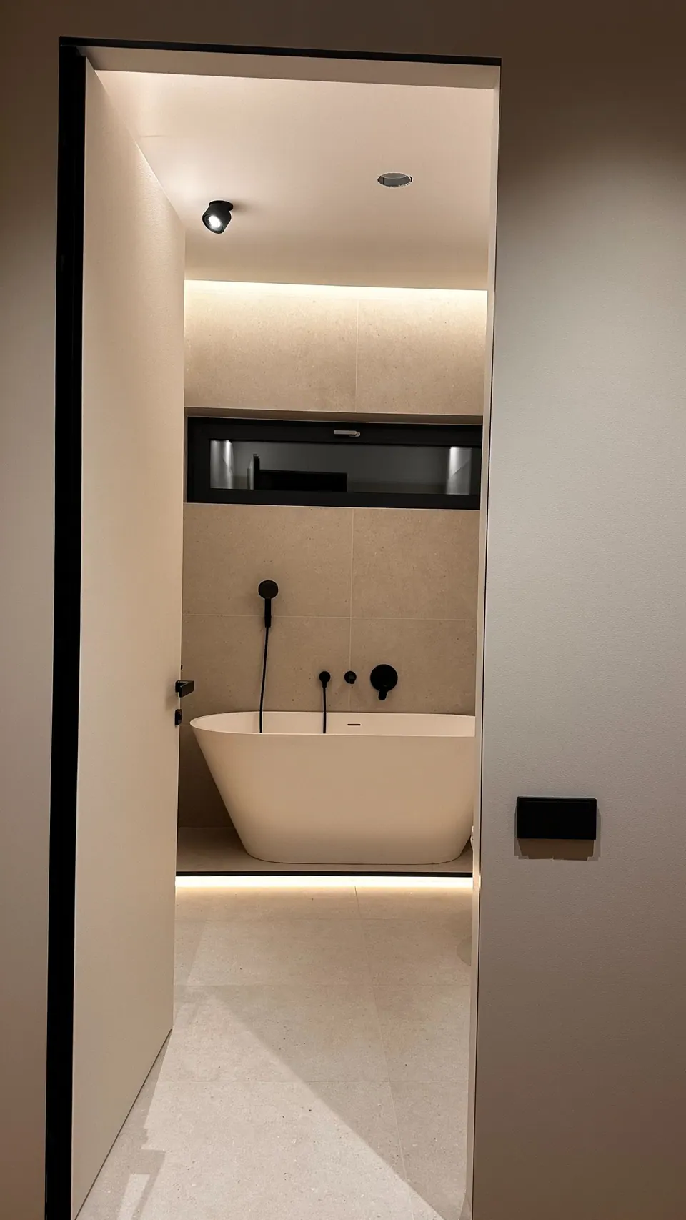 Bathroom — ceiling and wall LED lines